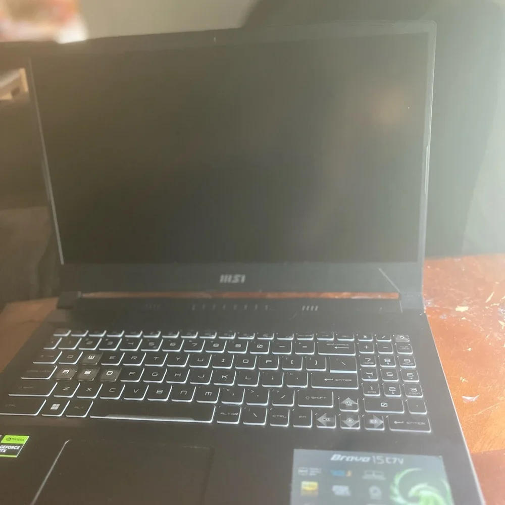 MSI Black Gaming Laptop with Sleek Design